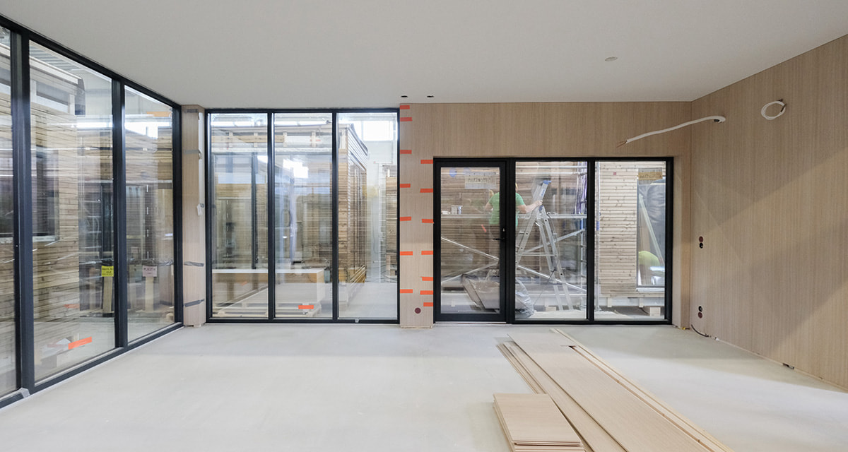 Clicwall wall panels in modular construction